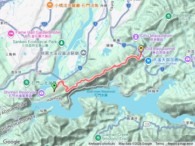 坪林登山口經溪洲山到百吉隧道