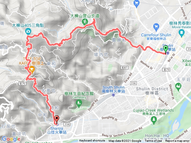 大同山步道連走大棟山（樹林車站進山佳車站出）