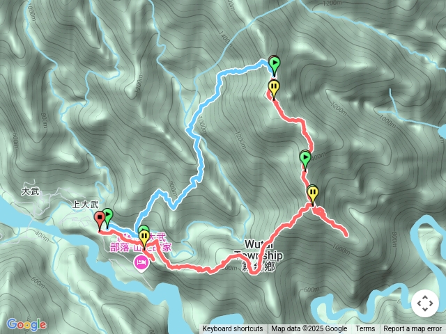 神趾山-神趾山南峰-大武尖山O縱-永顯.gpx預覽圖