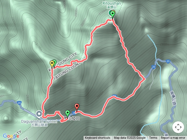 關山嶺山加溪頭山