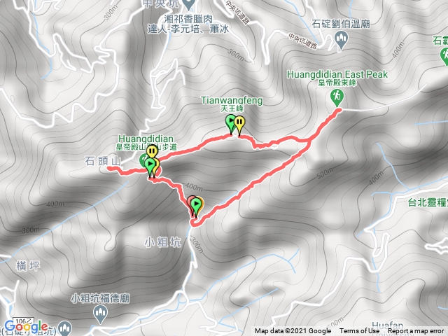 皇帝殿東至西峰環狀登山步道