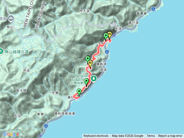 龜溪蜜縱走-梗枋山、板橋湖山、蜜月灣海堤