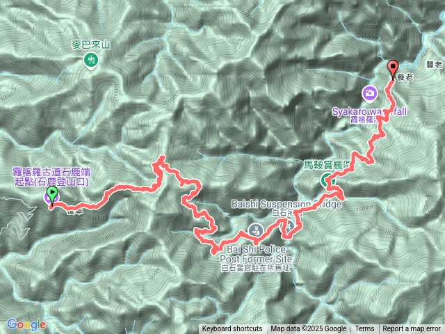 霞喀羅古道全段預覽圖