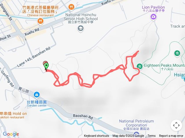 新竹市十八尖山寶山路登山口