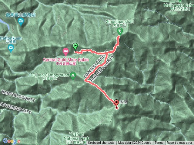 D2中央金礦山屋-秀姑巒山-大水窟山屋（秀姑巒要開地圖走，才不會切錯）