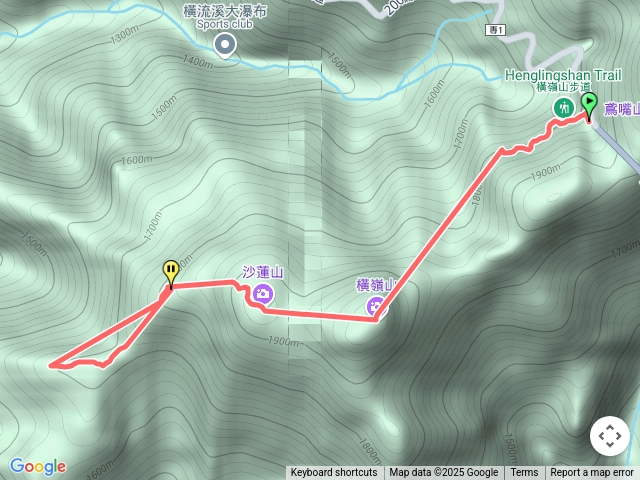 橫嶺山、沙連山、笛吹山O繞橫嶺山步道下