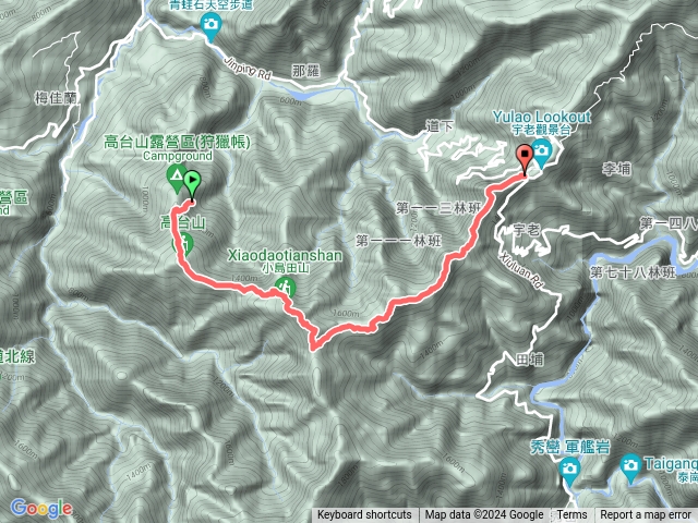 1/20 ▲高台山→▲島田山→▲東穗山→▲魯壁山