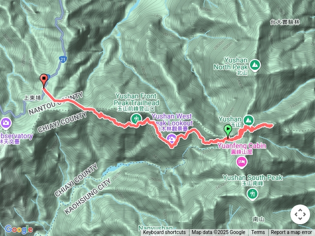 2025-03-02排雲山莊-玉山主峰-玉山東峰-玉山登山口（塔塔加）預覽圖