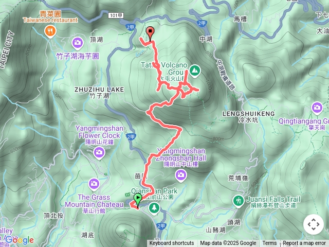 七星山群峰(七星山南南峰~金露山~南峰~凱達格蘭山~東峰~主峰~北峰~西峰~摘星峰~西北峰~小油坑山)