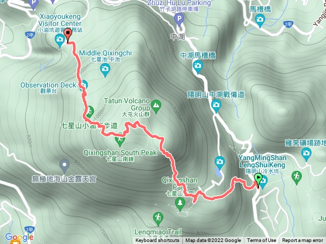 220710七星山主、東峰 小油坑→冷水坑→七星東峰→七山主峰→小油坑