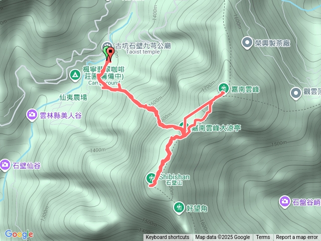 嘉南雲峰走石壁山