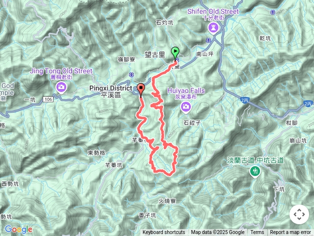 2025-02-25望古車站九華山藍鵲峰嚴家古厝平溪子山畝畝山青林山藥用植物園回靜安路