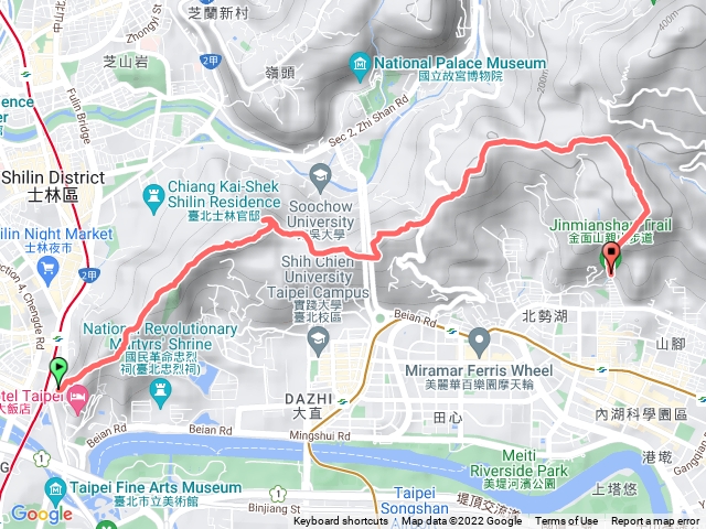 老地方到金面山越野跑跑