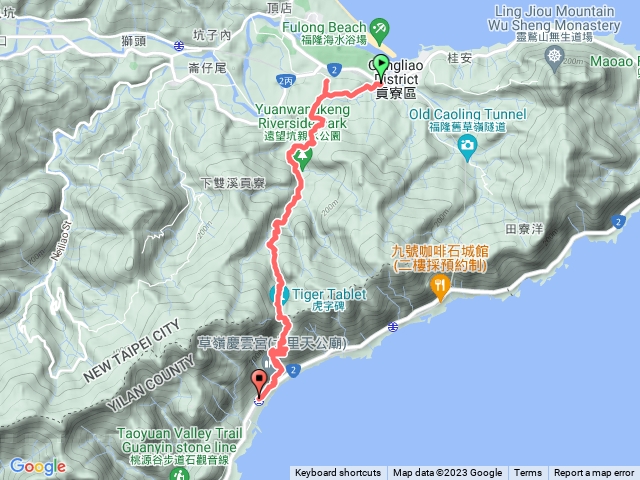 福隆火車站 => 草嶺古道 => 大里火車站