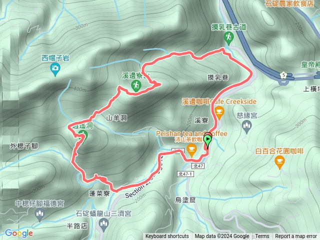 2024/8/25（石碇）烏塗溪步道、三羊古道、摸乳巷古道O型預覽圖