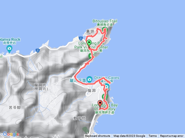 20231025新北鼻頭角，龍洞灣連走gpx預覽圖