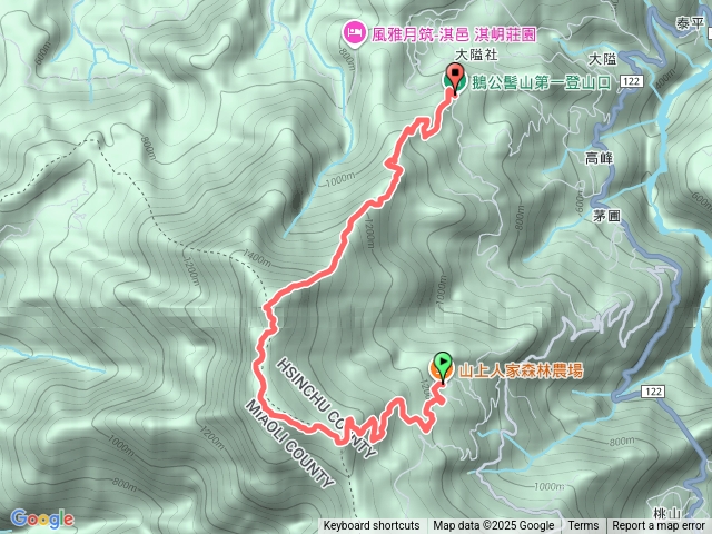 20251014~鵝公髻山(山上人家↑第一登山口↓)