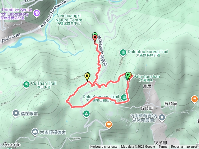 太陽廣場～大崙頭山～大崙湖～長壽坡～太陽廣場預覽圖