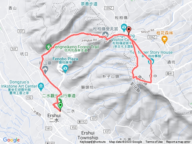 112/8/5二水車站-坑內坑步道-受天宮-松柏坑山-受天宮停車場預覽圖