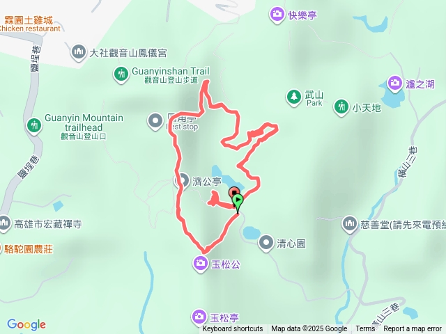 觀音山(龍華修齊堂上怡情亭、濟公亭、旺高寮、旺高嶺)