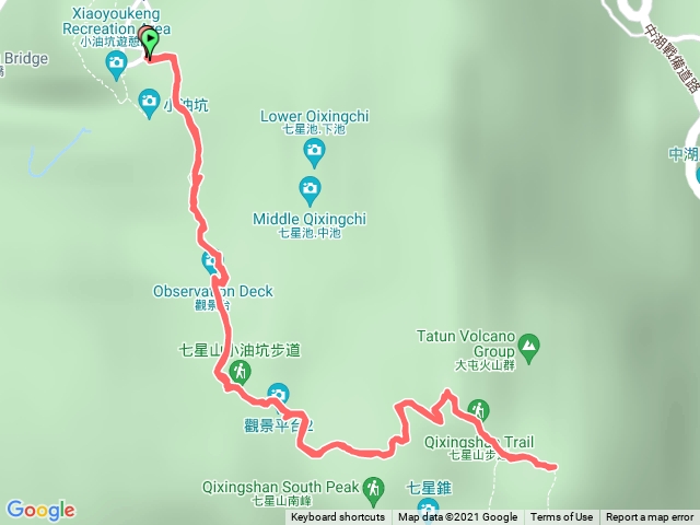 七星山主東峰小油坑步道