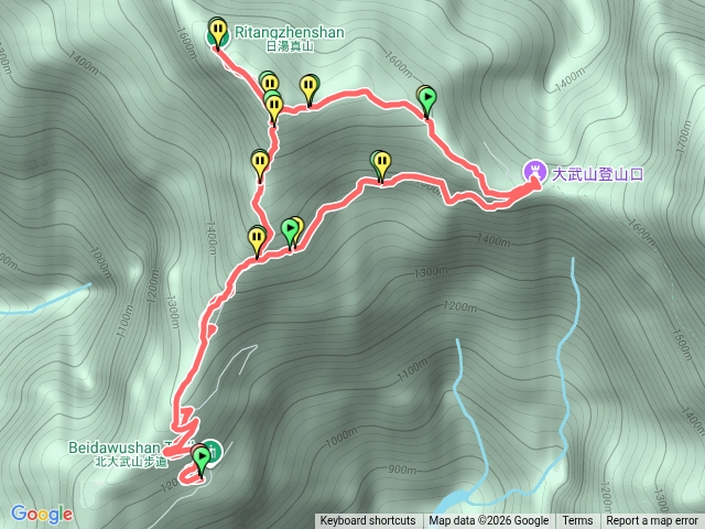 日湯真山北大武舊登山口O繞預覽圖
