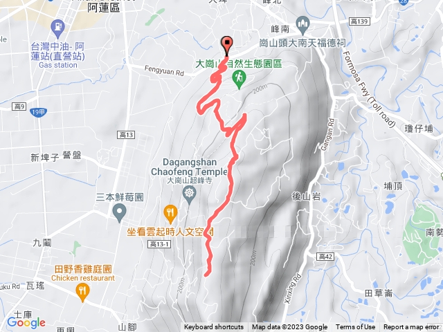 大崗山自然公園到雷達土雞城