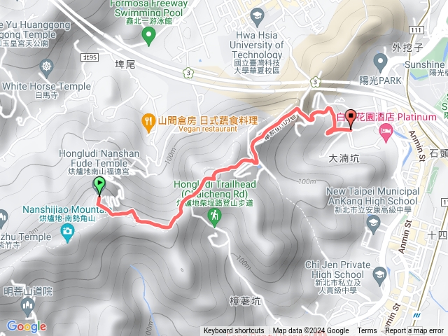 洪爐地福德宮到美麗新天地社區