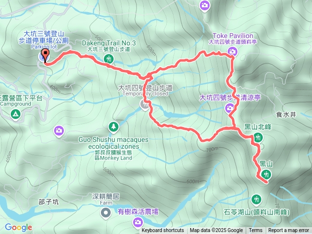 大坑3號步道停車場起登經3號與4號步道上頭嵙山與黑山預覽圖