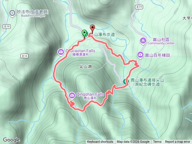 青山瀑布-尖山古道-百年梯田O型預覽圖