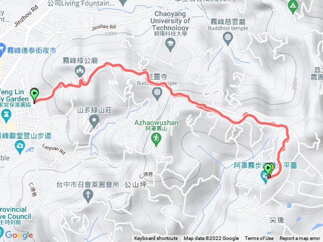 阿罩霧山樟公廟到尖後土地公廟