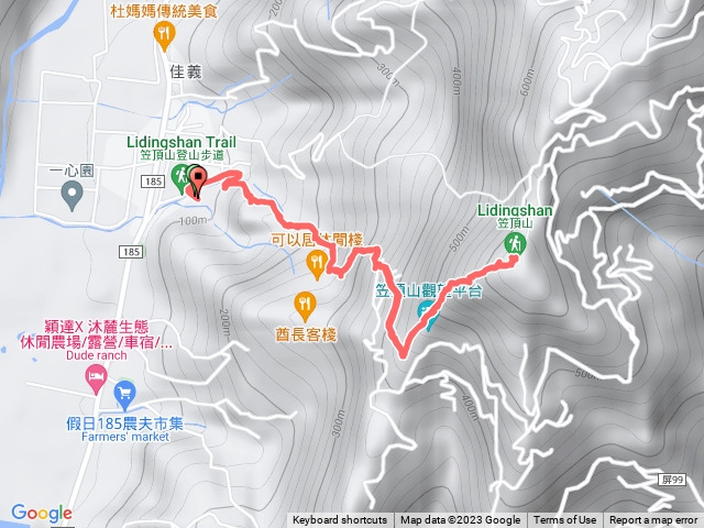 笠頂山艷陽下的足跡