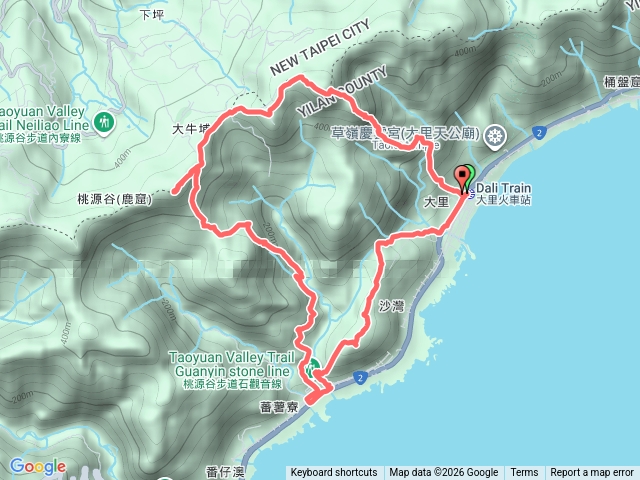 大里簡山北峰-大里簡山-石觀音步道-灣坑頭山-下吾居吾宿預覽圖