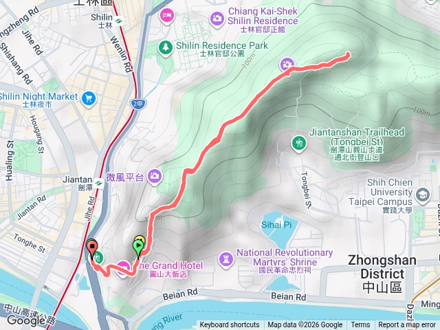 劍潭捷運站到老地方