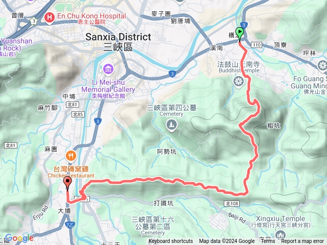 20241210三峽（台北天際線第9段）橫溪-溪南尖-一線天-主公山-石筍-王公坑山-正義吊橋