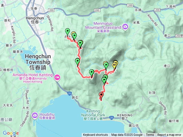 恆春大縱走-赤牛嶺-大山母山-小尖山-大尖山-六福山莊-懇丁