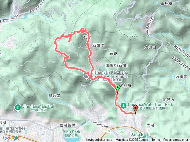 大溝溪--圓覺寺--大崙頭（大崙湖）