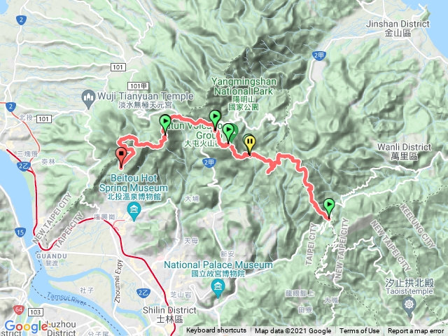 陽明山東西大縱走11連峰