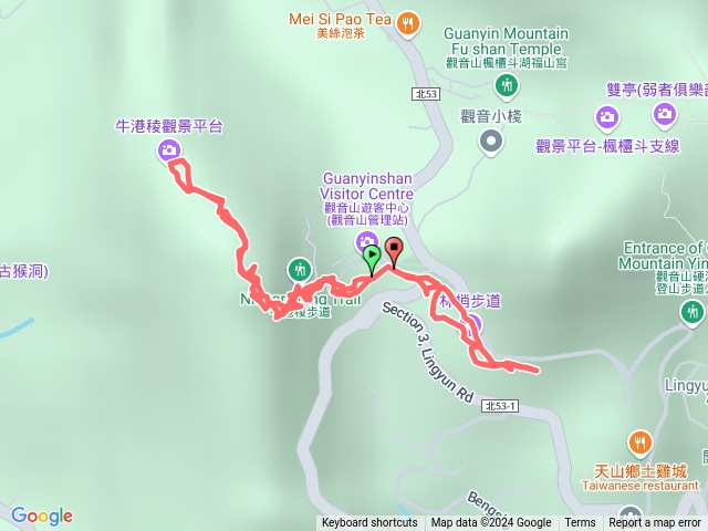 牛港稜山林梢 步道