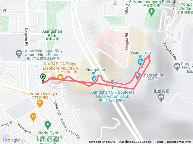 象山步道看夜景