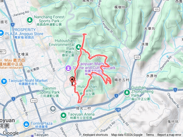 桃園虎頭山11峰環走預覽圖