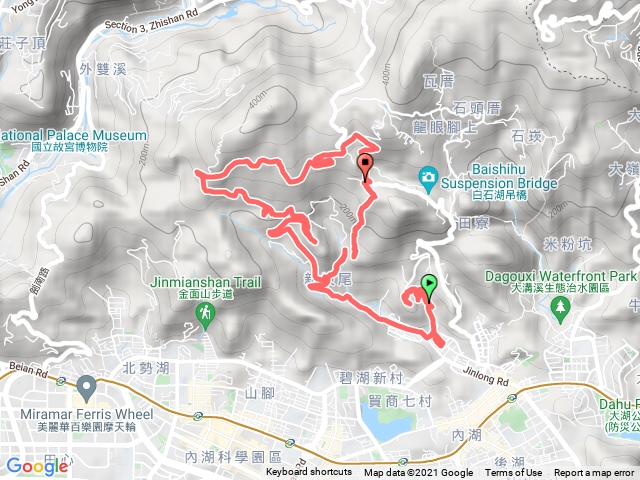 20210717金龍禪寺山-剪刀石山東北峰-北峰-忠勇山西南峰(騎車爬山)