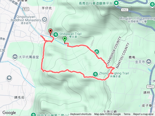 十八灣步道，中央嶺步道，清水岩寺