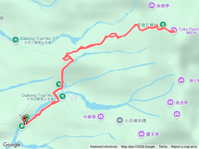 頭嵙山～台中大坑猴園＞長青橋＞3之1步道＞3號＞5號＞頭嵙山（往返）預覽圖