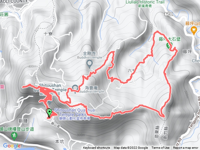 勸化堂、獅頭山、九九步道、猿山、藤坪古道、六寮古道、獅山古道