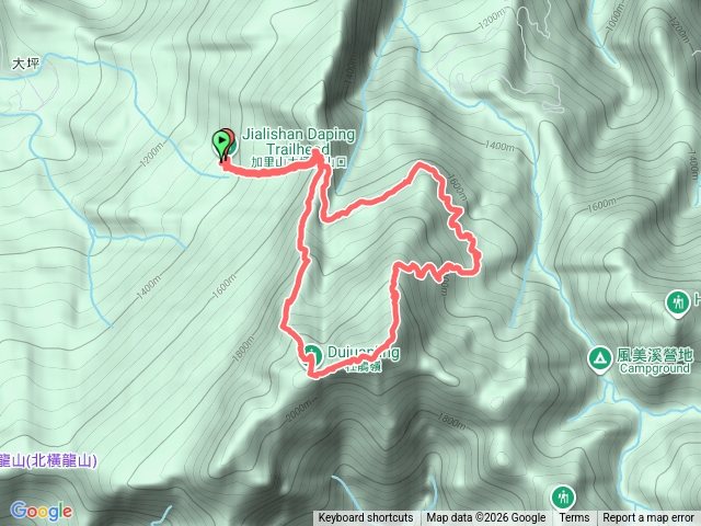 加里山（大坪-避難小屋-杜鵑嶺O型）預覽圖