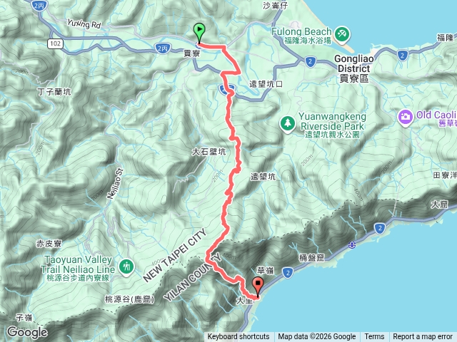 2020-03-01貢寮遠望坑山灣坑頭山.gpx預覽圖