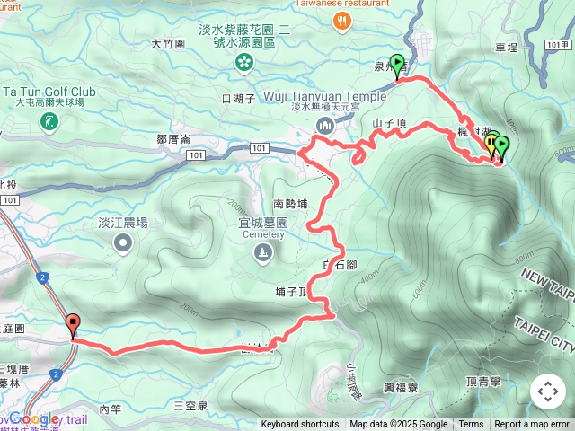 楓樹湖，天元宮，滬尾櫻花大道