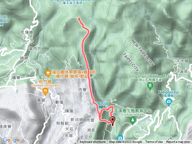 坪頂古圳瑪礁古道竹篙山東北峰
