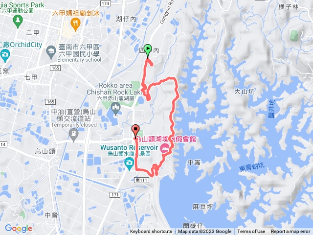 2023/1/14 六甲山、鎮南宮後山步道，出烏山頭水庫